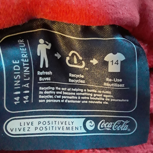 Coca-Cola Unisex Zip-up Hoody Sweatshirt - Picture 10 of 13